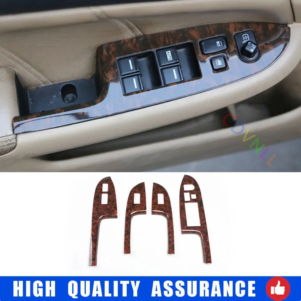 

Для Honda Accord 2004-2007 7-го поколения: накладка на кнопку управления стеклоподъемником и замком двери, черное дерево