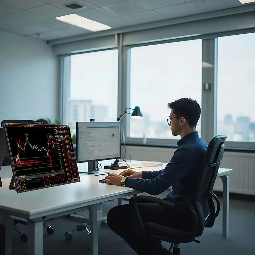 Sibolan 24.5-Inch Portable Monitor 2.5K High Resolution Screen Extender 5ms 165Hz IPS Type C HDMI Port For Office Home & Gaming