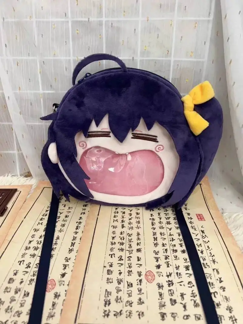 Love Chunibyo Other Delusions Cosplay Takanashi Rikka Transparent Campus Plush Zipper Backpack Messenger Bags Shoulder Bag