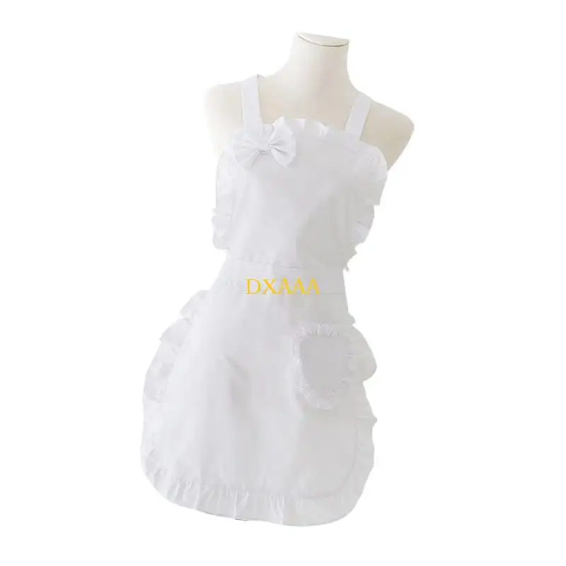 DXAA نساء المطبخ ساحة مع جيب خادمة خادمة ساحة المطبخ المسمار المئزر مع حزام الخصر القابل للتعديل لطهي الخبز