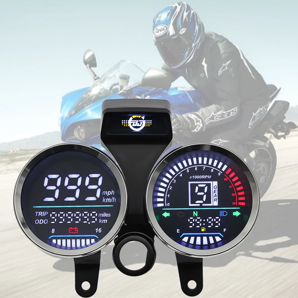 Instrumento medidor de motocicleta à prova dwaterproof água odômetro velocímetro digital para suzuki gn 125 acessórios da motocicleta