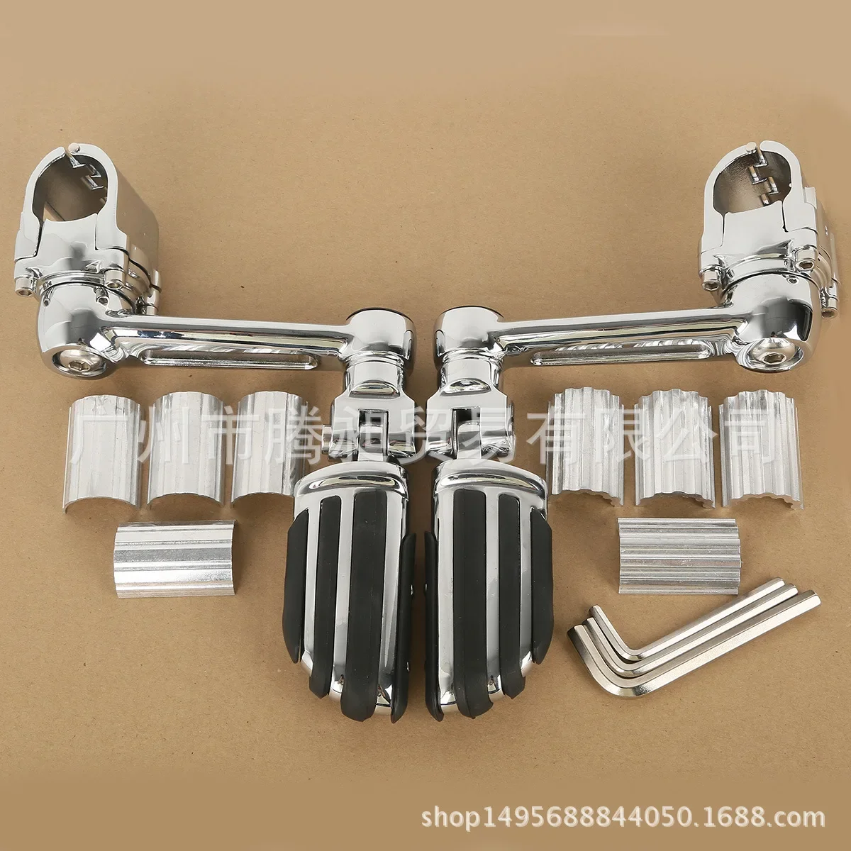 

USERX Universal Motorcycle Accessories One Pair Adjustable Front Pegs FootPegs Footrest For Honda Goldwing GL1800