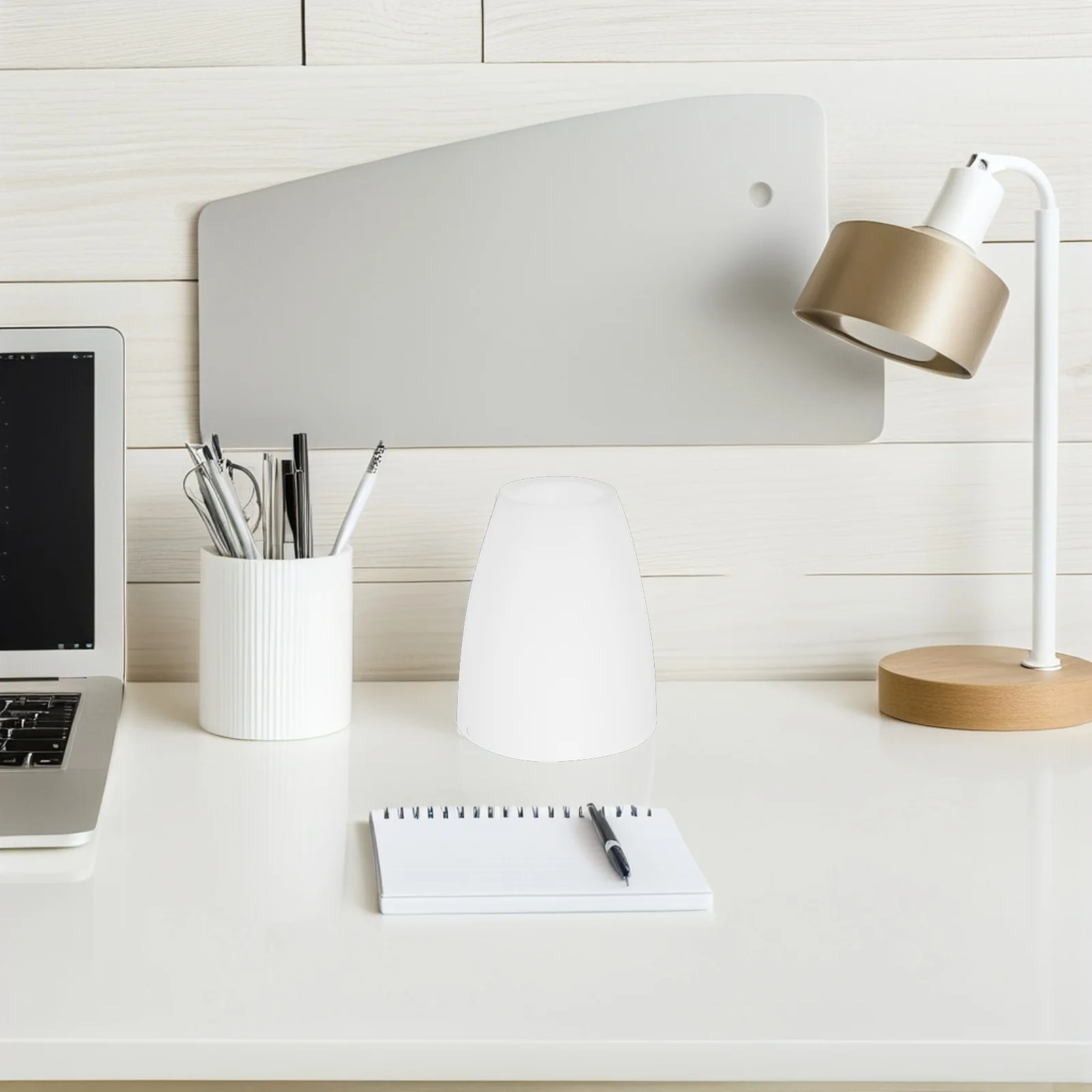 2Pcs Plastic Lampshade White 40mm Hole Desk Table Floor Shades Replacement Cover Home Decor Light Diffuser Modern