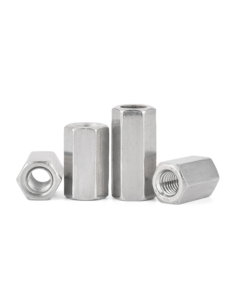 M3 M4 M5 304 A2 Stainless Steel Hexagon Hex Extend Long Lengthened Rod Connector Joint Sleeve Tubular Coupling Nut