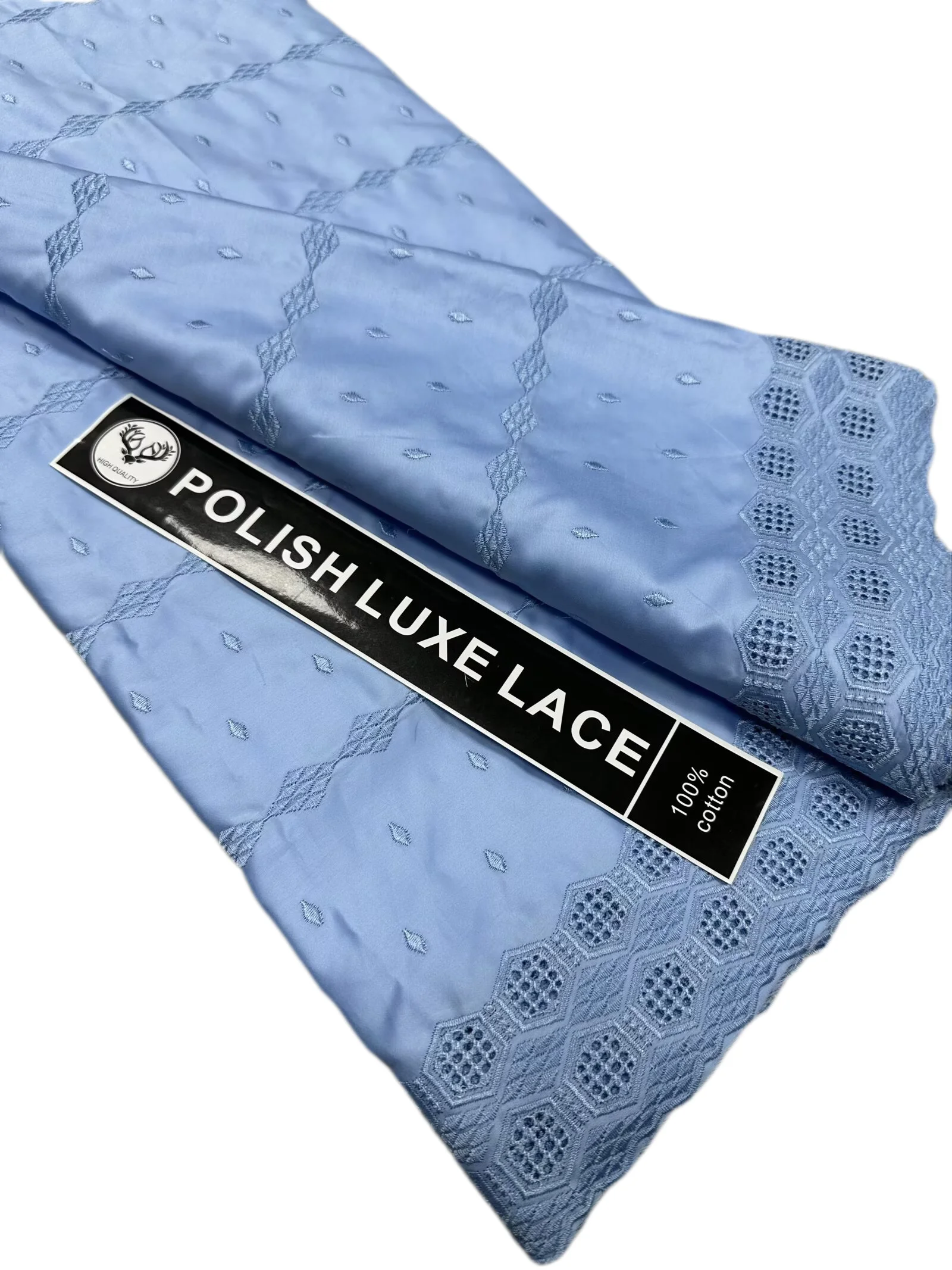 

Blue African Polish Fabrics Swiss Voile Lace In Switzerland 100% Cotton Embroidery For Men Dry Dress Lace Fabric Wedding Dress