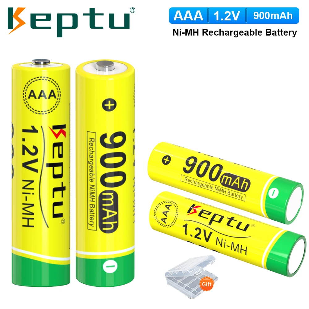 KEPTU Ni-MH AAA Battery 1.2V AAA Rechargeable Battery 900mAh 3A Bateria with AAA/AA Battery Charger
