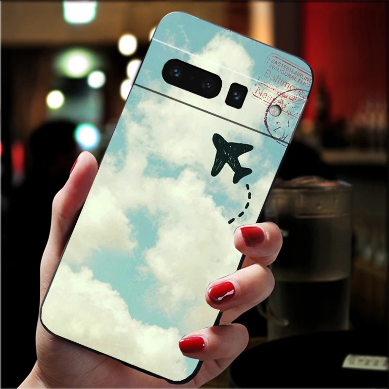 حافظة هاتف لهاتف جوجل بيكسل 10 9 برو XL 9A 8 7 6 Pro Pixel 8A 7A 6A بكسل 8 7 6 5 طائرة خريطة السفر