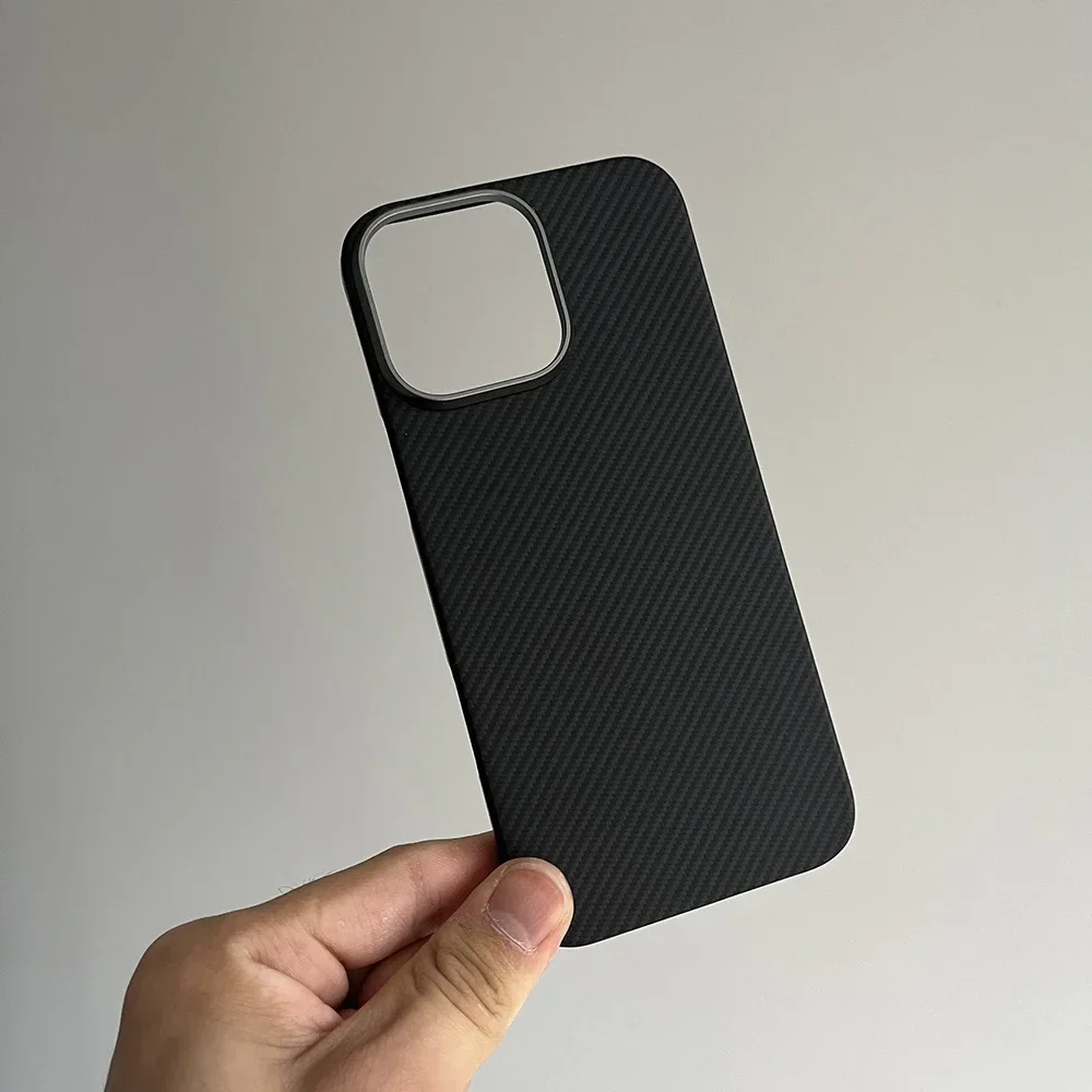 

Compatible with magsafe Carbon fiber for iPhone 16/15 pro max lens protection aramid fiber cover for iPhone 16 pro Magnetic case