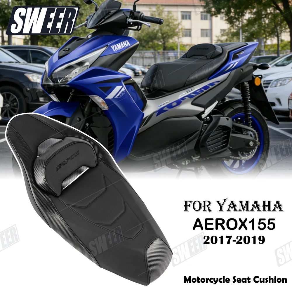

Motorcycle Seat Cushion Suitable For Yamaha AEROX155 2017-2019 Modified Waist Design Waterproof Comfortable Anti Slip Seat Pad