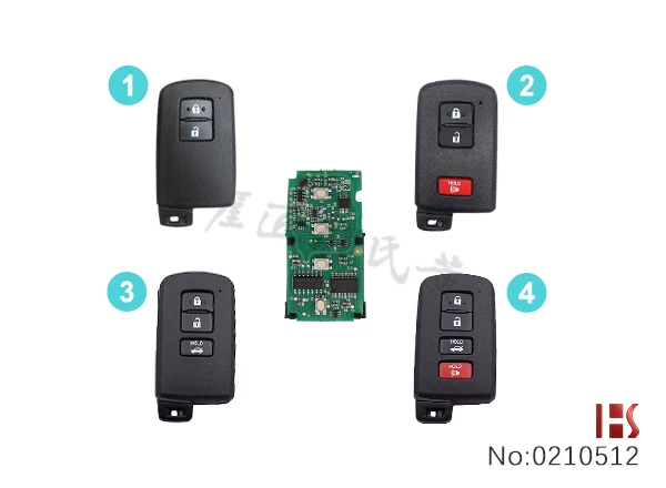 สําหรับ 2016-2018 Toyota Land Cruiser Smart Key F43 พอร์ต/433MHz / 8A Smart Key REMOTE FOB