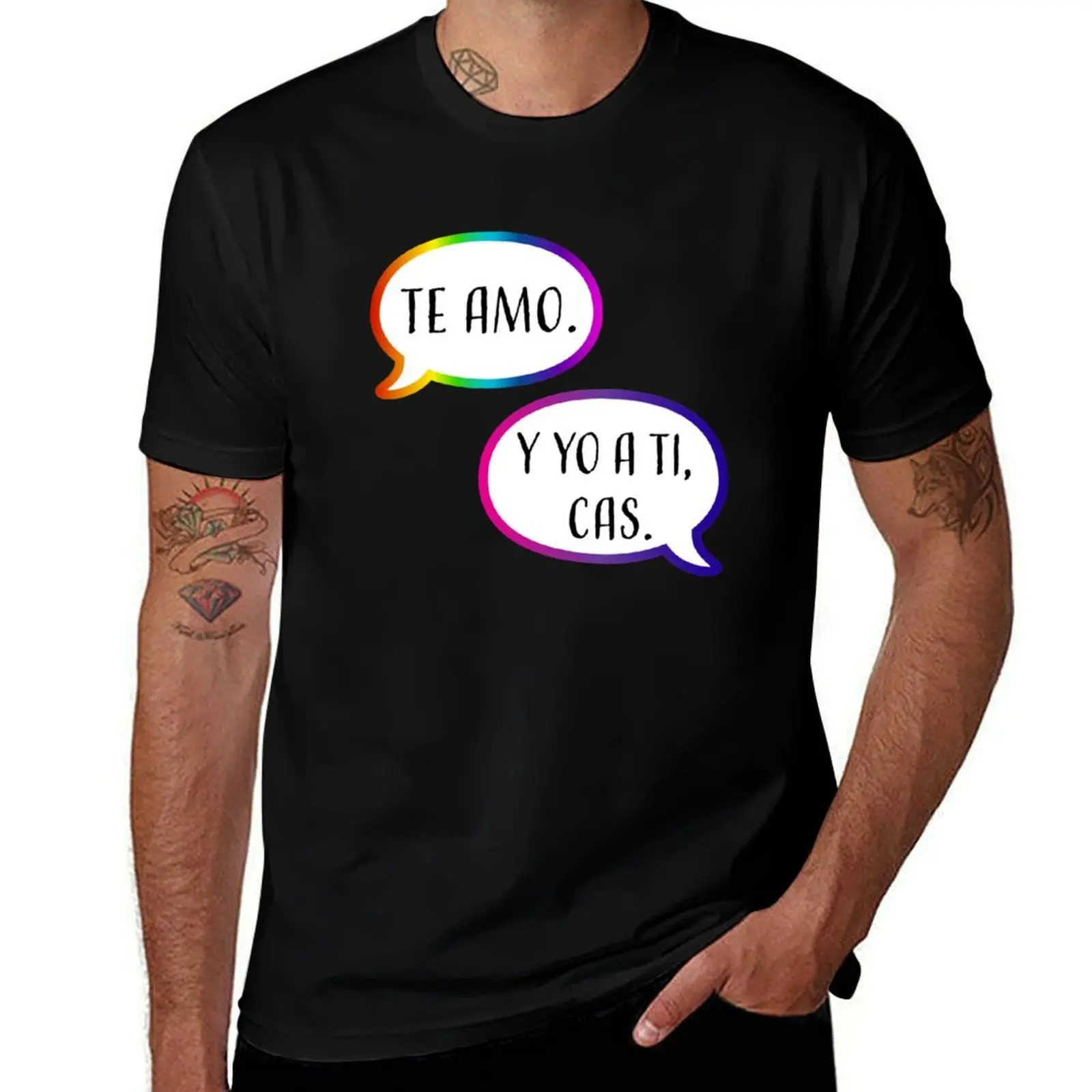 Destiel Pride Chat Bubbles T-Shirt Plus Size Lightweight Top