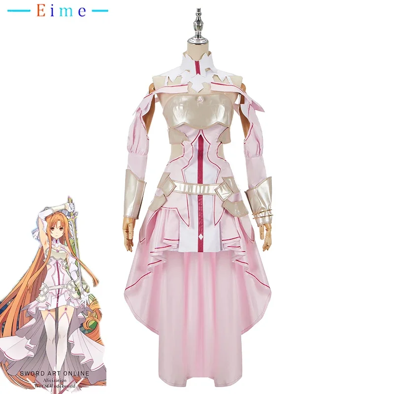 Anime Sword Art Online Yuki Asuna Cosplay Costumes Cute Party Suit Pink Dress Halloween Carnival Uiforms Custom Made