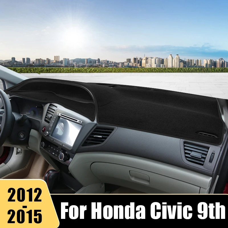 

For Honda Civic 9th 2012 2013 2014 2015 Car Dashboard Cover Avoid Light Mats Non-Slip Instrument Carpets Protector Accessories