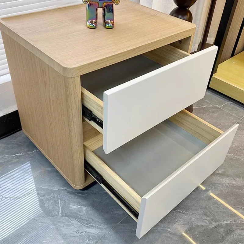 Modern Elegant Bedside Table Practical European Aesthetic Storage Nightstands Unique Management Bedroom Furniture Mesa De Noche