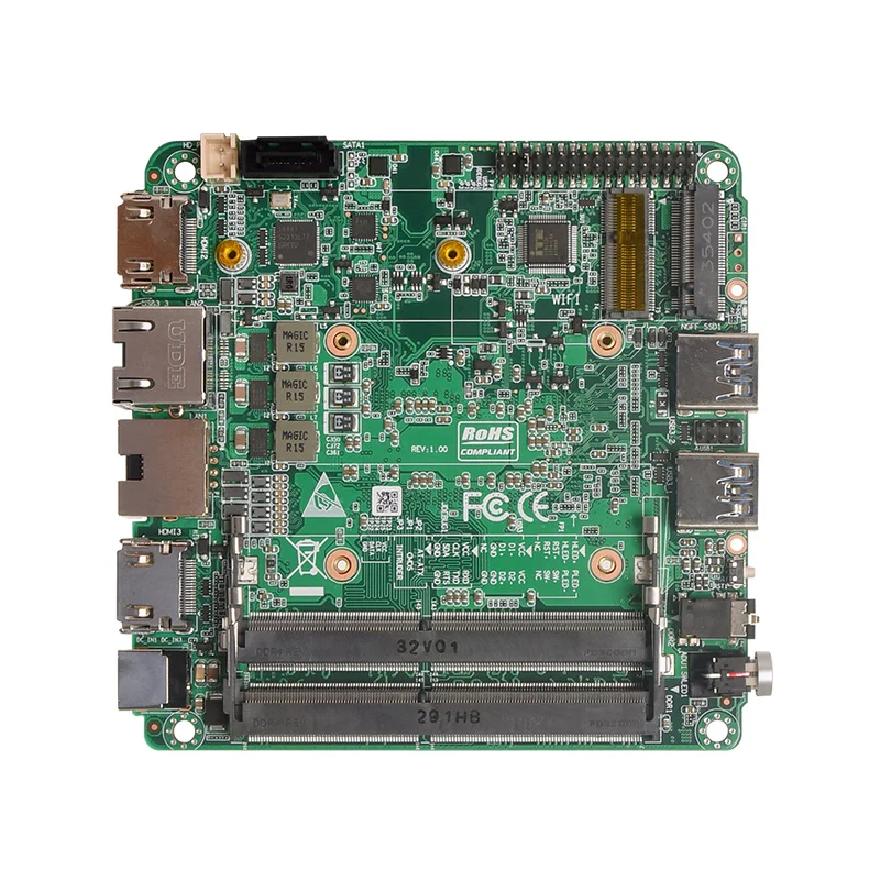 Piesia Mini Pc Motherboard Tiger Lake Motherboard I7 I5 I3  2*DDR5 M.2 SATA 2*Type-C Dual LAN Nuc Motherboard