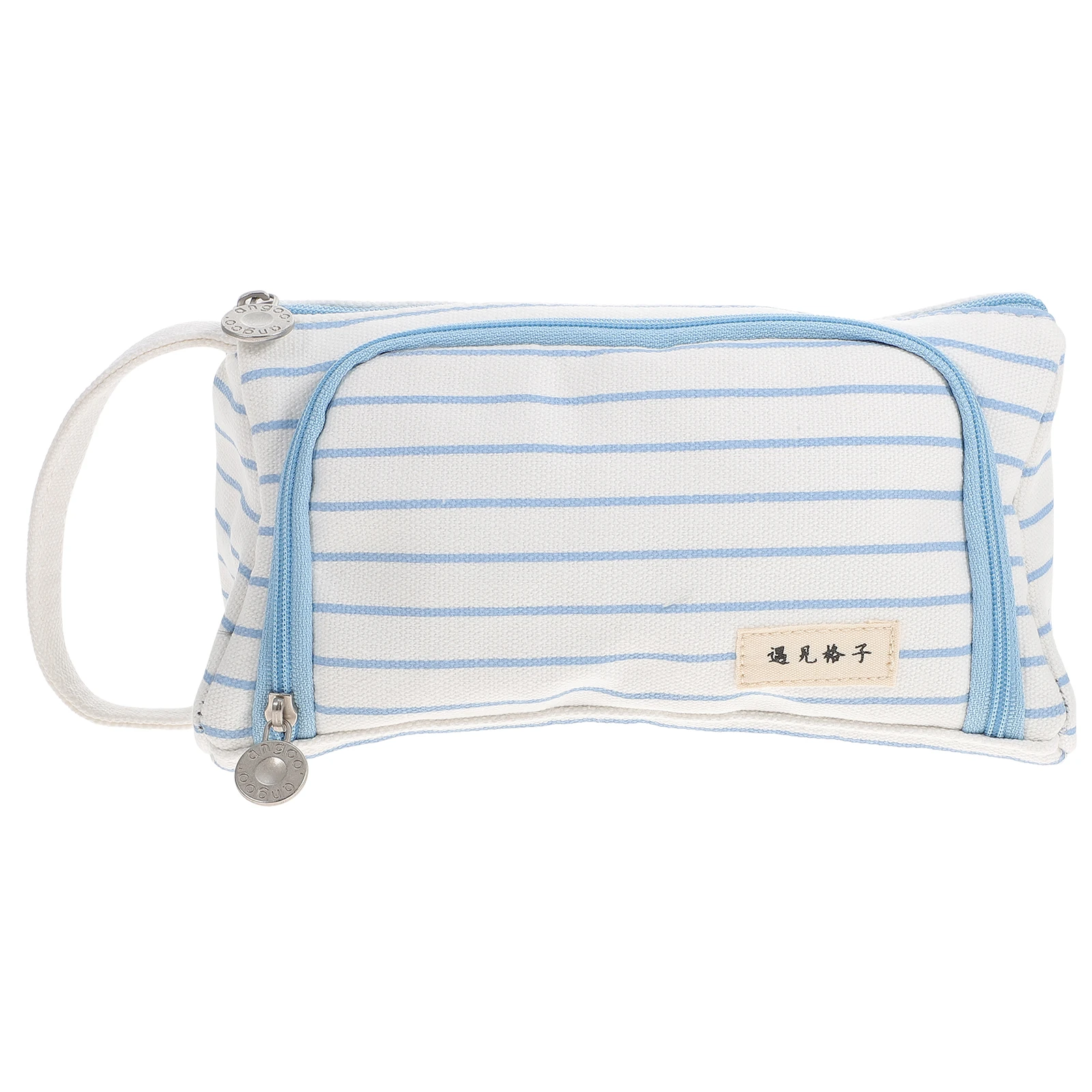 Large Capacity Pencil Case Bag Canvas Pouch Portable Handheld Student Stationery