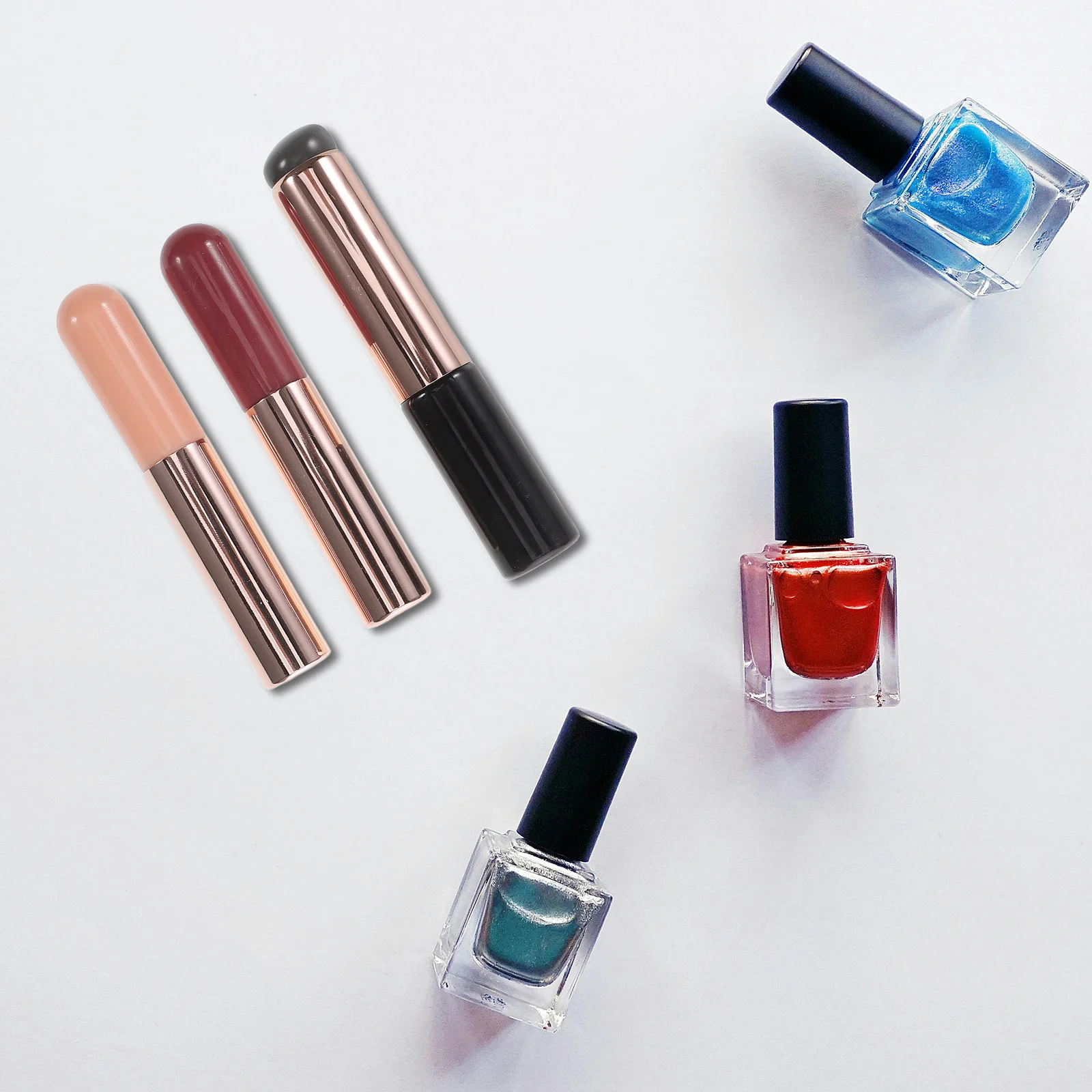 

3Pcs Silicone Nail Art Brushes Soft Head Applicator Versatile Professional Use Gift Idea Nail Powder Silicone Lip Brush