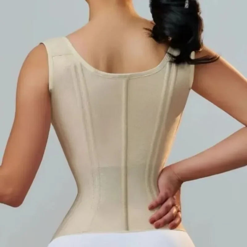 Body Shapewear Flat Belly Slimming Postpartum Tight Fitting Belt 15 Bone Vest Style Woman Corset High Elastic Mesh Waist Trainer