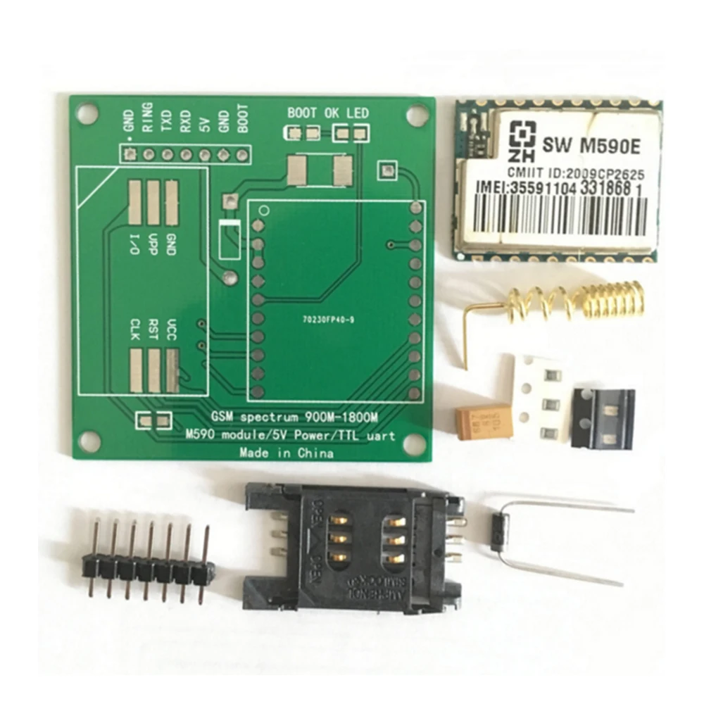 M590E GSM GPRS Frequency Module Board SMS Message Diy kits M590 Standard AT Instruction Set CPU MCU  For TTL Test 5V 1A