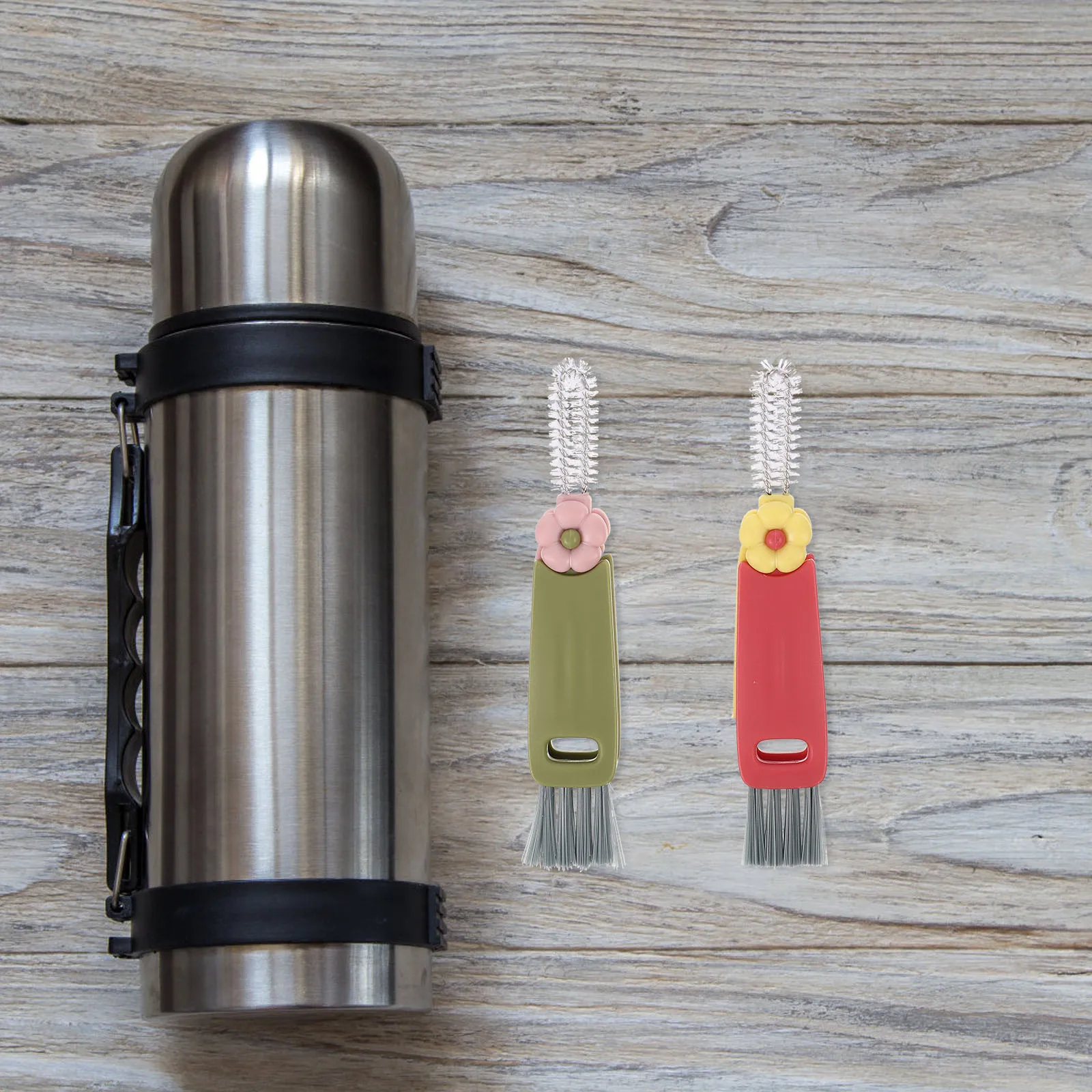 

2Pcs Long Handle Bottle Brush Food Grade Multi-Function Cleaning Bottle Cleaner Household Cup Cleaner