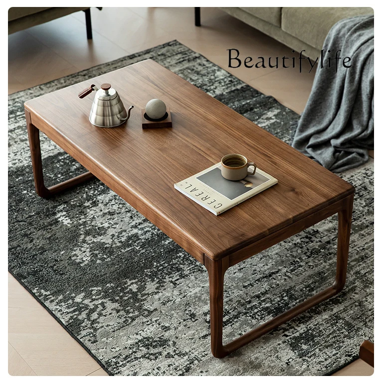 

North American Black Walnut Solid Wood Coffee Table Log Living Room Small Apartment Nordic Modern Minimalist