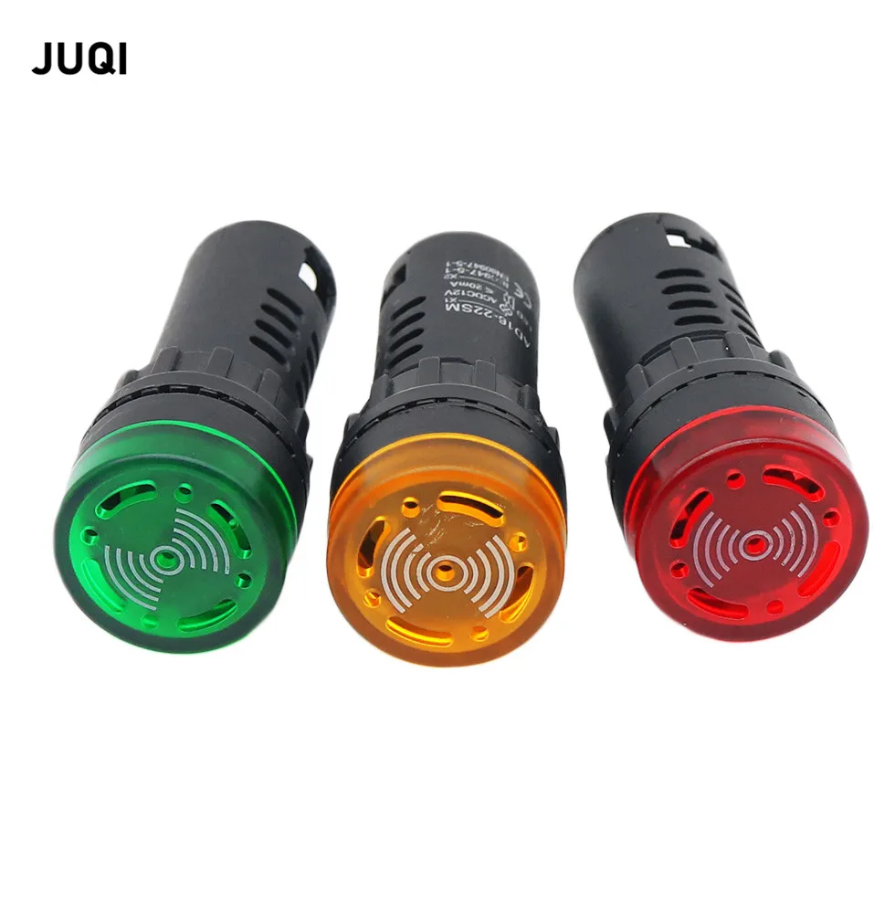 

10PCS AD16-22SM Audible and visual alarm 12V 24V 110V 220V 22mm Flash Signal Light LED Active Buzzer Beep Indicator