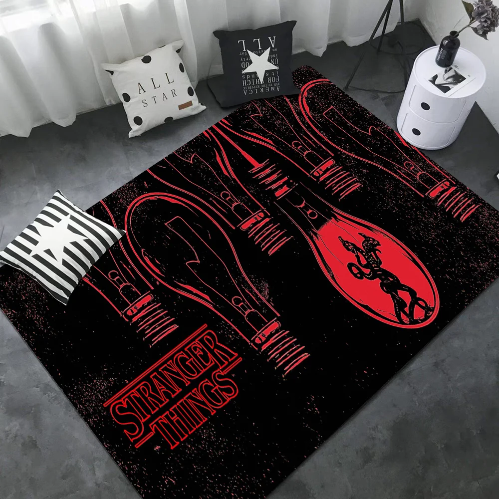 S-stranger-Things-alfombrilla Retro para el suelo, alfombra antideslizante para sala de estar, cocina, decoración moderna del hogar