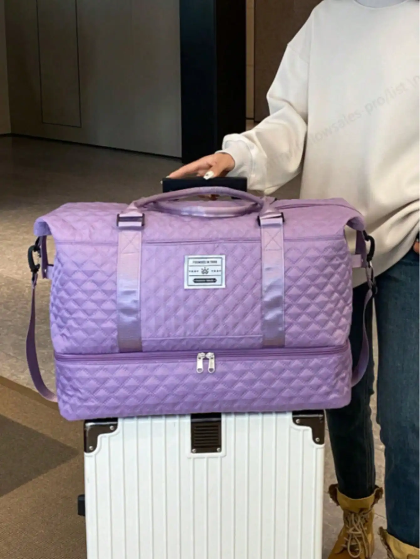 Unisex Multi-Purpose Large Capacity Gym And Travel Totes With Dry And Wet Compartments & Double Side Pockets, Great Christmas Gift, Cross-Body Bags