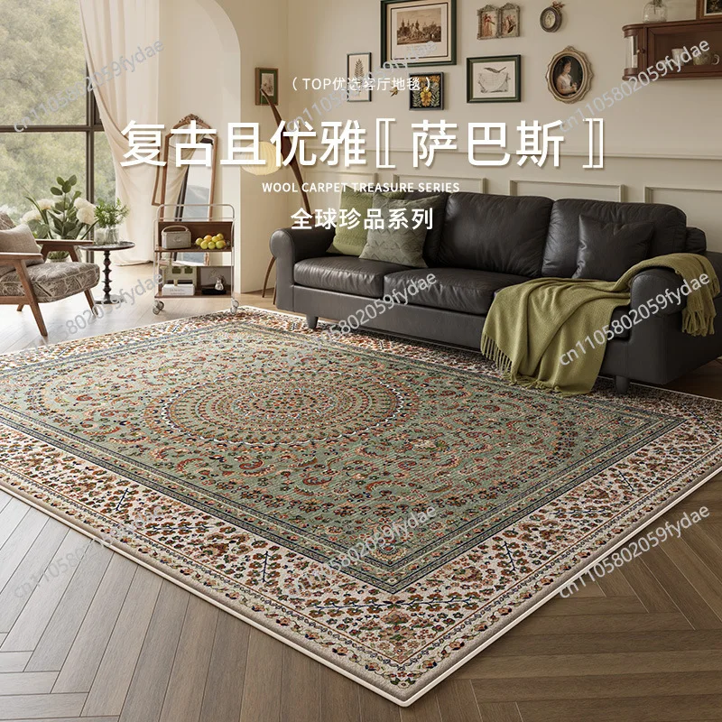 Carpet living room French retro Persian style home carpet large area disposable wipeable high-end floor mat
