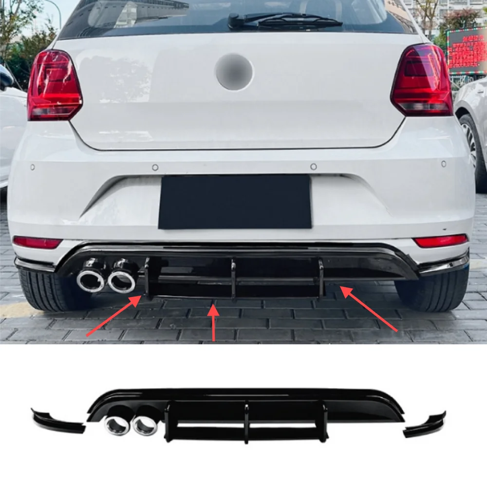 

Для 2009-2014 Volkswagen POLO MK5 6R задний бампер нижняя губа сплиттер диффузор крышка декоративная панель