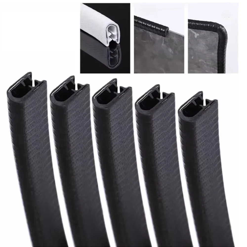 1 Meter U-Shaped Rubber Sealing Edge Strip U-Shaped Skeleton Rubber Strip Sharp Sheet Metal Anti Cutting Hand Protection Strip