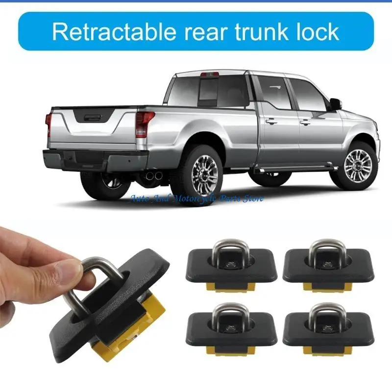 P9FD easy installs Retractable Rings Anchors Multipurpose Retractable Rings Cargo Anchors set for Secure Hauling in Trucks