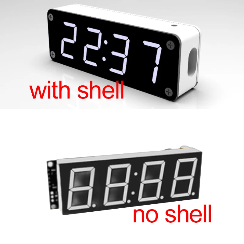 WIFI Clock, NTP Time Service, Automatic Time Synchronization, 0.8-inch Digital Tube LED Clock Module, Intelligent Dimming