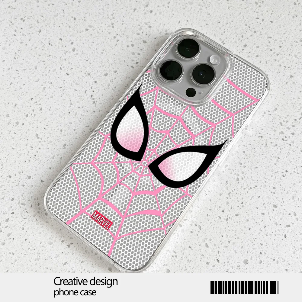 MINISO Marvel Spider Gwen Phone Case for iPhone 12 11 13 14 15 16 Max Pro Plus Magsafe Magnetic Wireless Cover