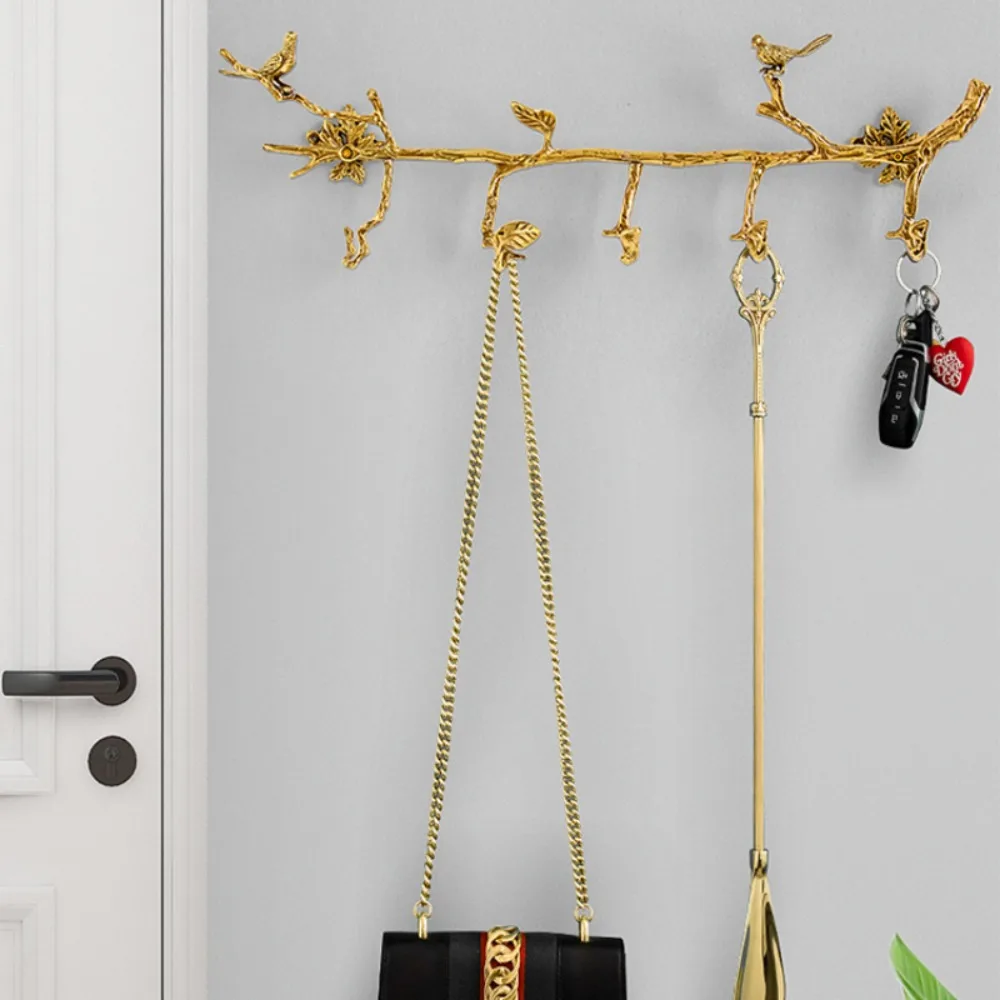 

1pc Golden Clothes Hanger, Brass, Entry Door Hanger, Fall Ambiance Tree Branch Coat Hat Hook, Home Ambiance Decorative Ornament, Christmas Decoration