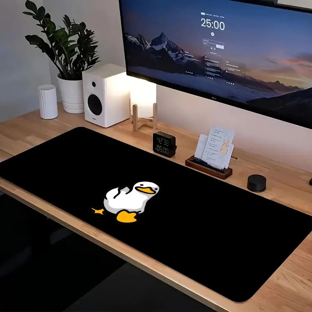 

Коврик для мыши с милой уткой, большие компьютерные офисные игровые настольные коврики XXL, резиновые противоскользящие коврики для игровой клавиатуры, длинные настольные коврики XL 40X80