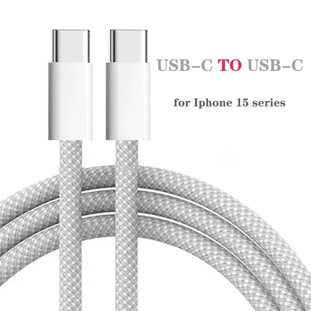 

2-Piece 60 Watt Rapid Charger Cable USB C to Type C Cable for Apple iPhone 15ProMax 15Pro 15Puls for Android/IOS Charging Cable