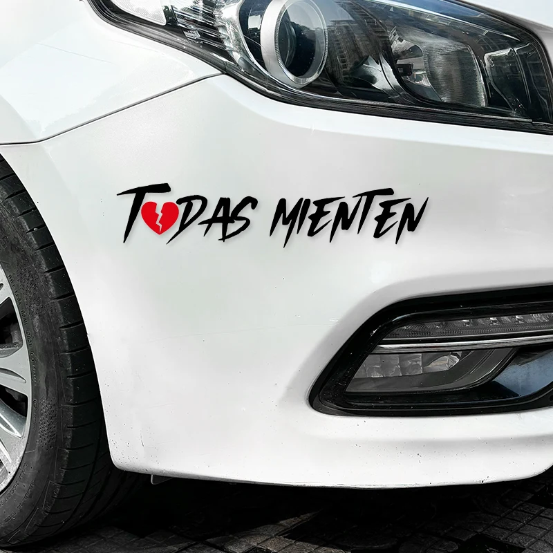 1PC TODAS MIENTEN Car Stickers Waterproof for Rear Windshield Body Window Vehicle Bumper Vinyl Decals Funny Auto Decoration