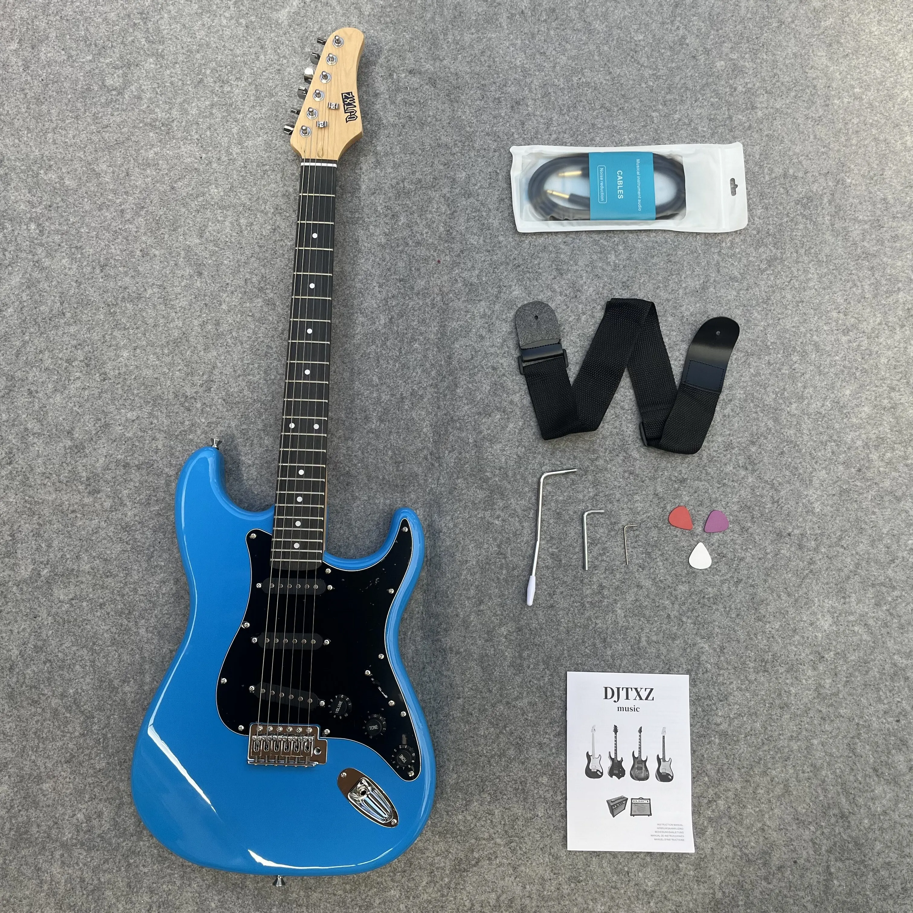 جيتار كهربائي أزرق جديد لممارسة أداء الجيتار المبتدئين #3