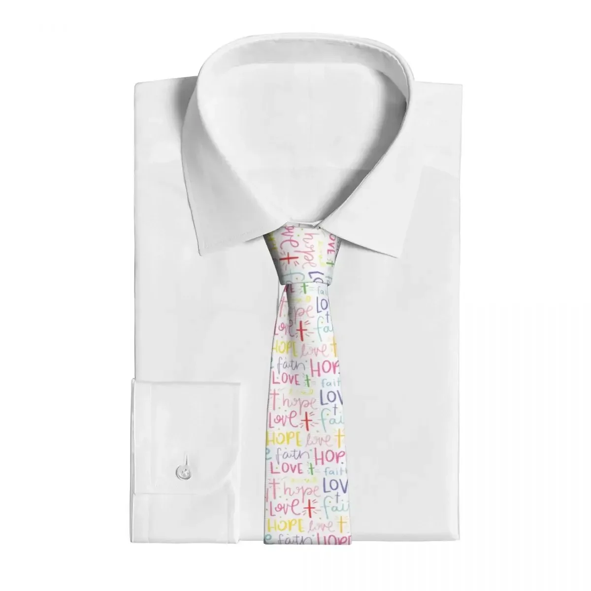 Священное Писание, христианская вера, надежда, галстук с любовью, мужские и женские полиэстеровые галстуки 8 см для мужчин, узкие классические костюмы, аксессуары