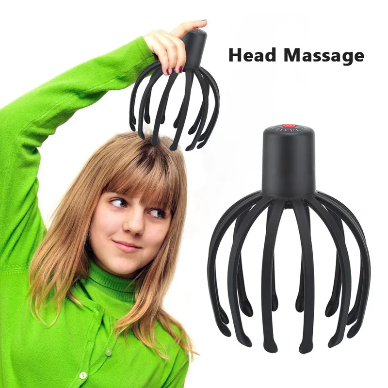 Electric Head Massager 3 Modes Vibration Massage Head Scratcher Deep Relaxation Grows Hair Stimulation Head Massage Instrument