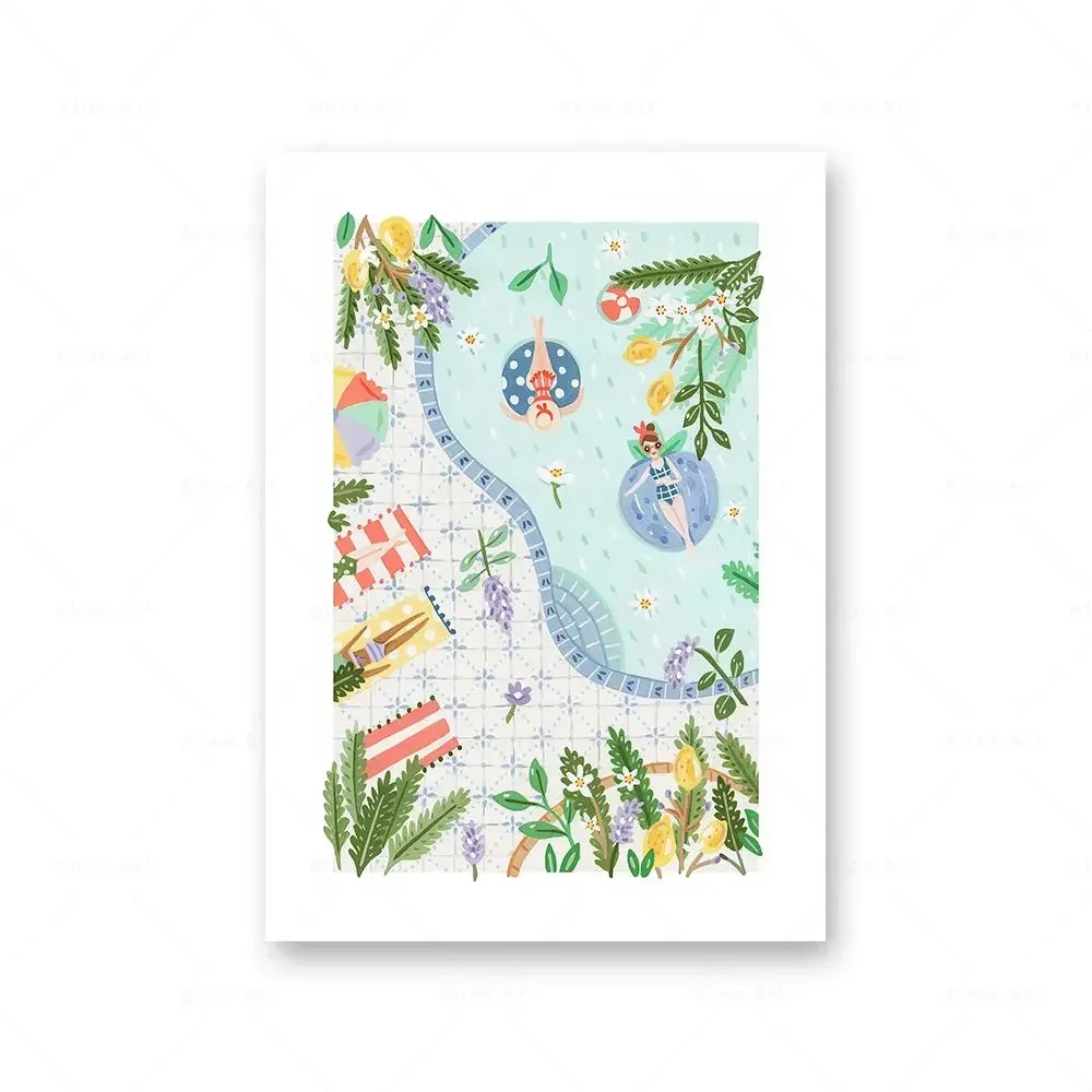Illustration Travel City Posters Tokyo Paris New York London Barcelona Wall Art Canvas Print Bookshop Pictures Living Room De