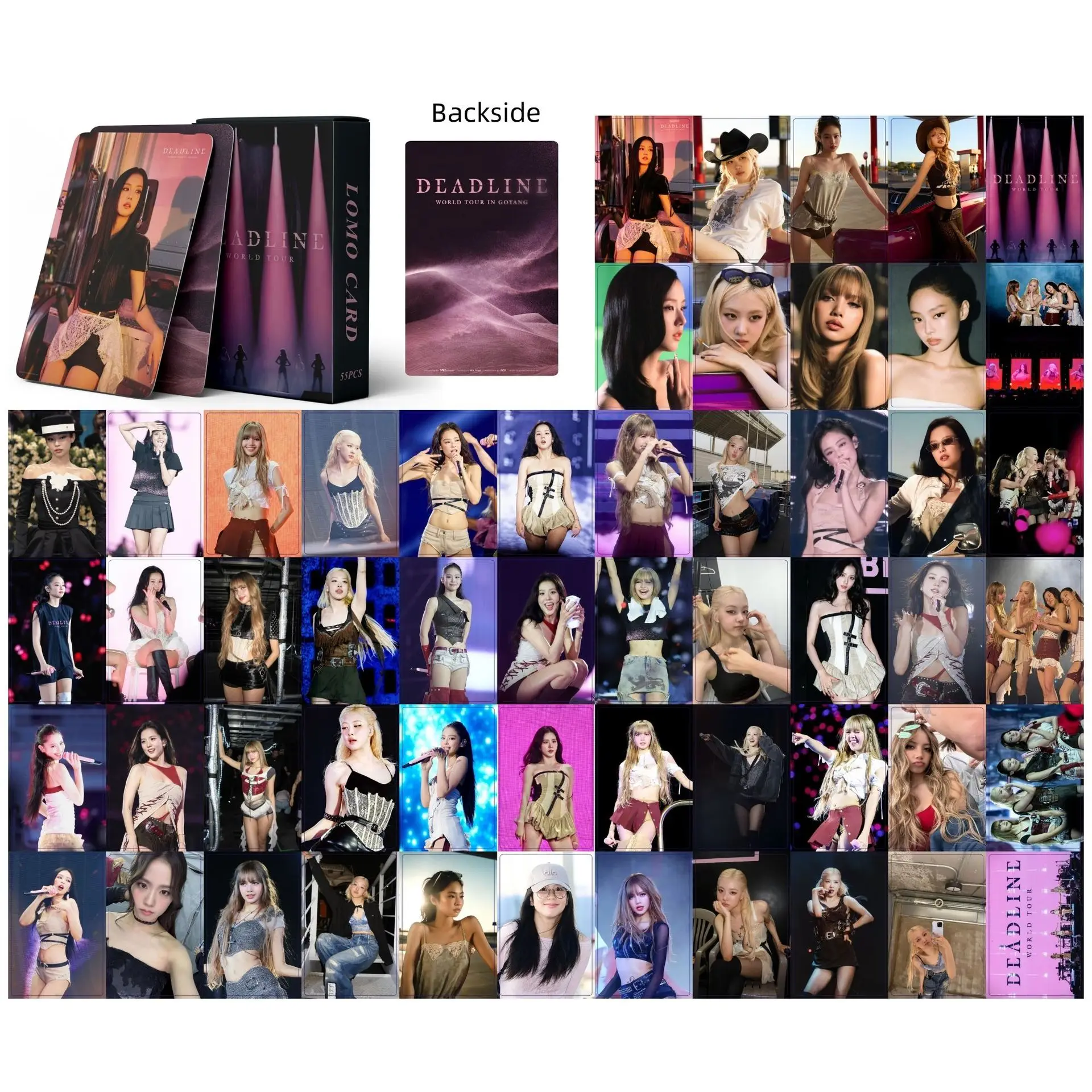 55 بطاقة ليزر لمجموعة الفتيات الترفيهية الكورية، وبطاقات DEADLINE للحفلات الموسيقية، وبطاقات ليزر Lomo، وبطاقات LOMO، وبطاقات قابلة للجمع