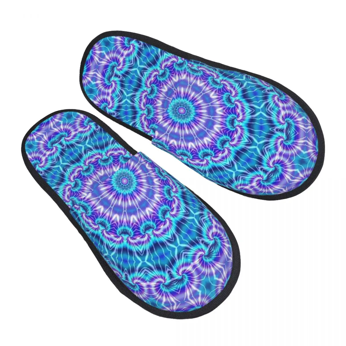 Purple Circle Tie Dye Comfy Scuff Memory Foam Slippers Women Traditional Dyeing Art Hotel House Shoes