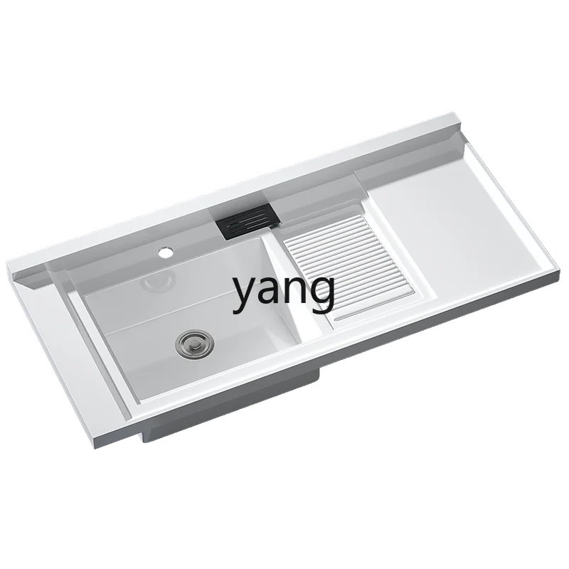

LMM granite laundry pool balcony sink basin corner cutting countertop integrated household with rubbing board