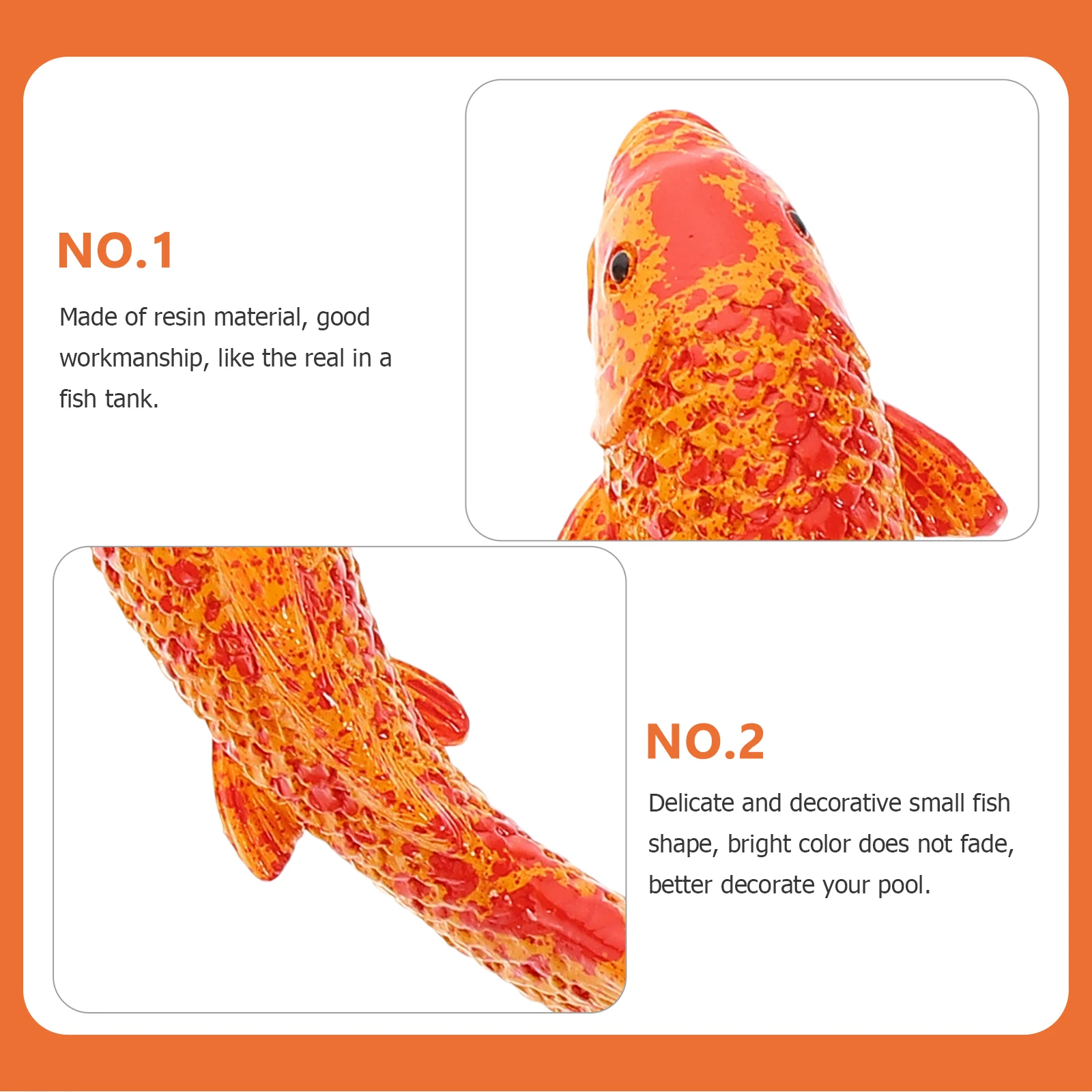 

20pcs Realistic Color Resin Floating Tank Supplies Miniature Resin Fake Fish Swimming Fake Fish Figures Aquarium Decor