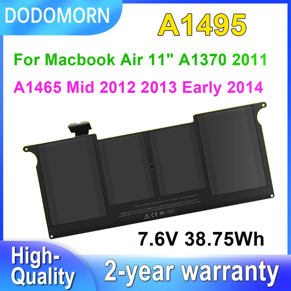 DODOMORN Battery A1495 FOR MacBook Air 11