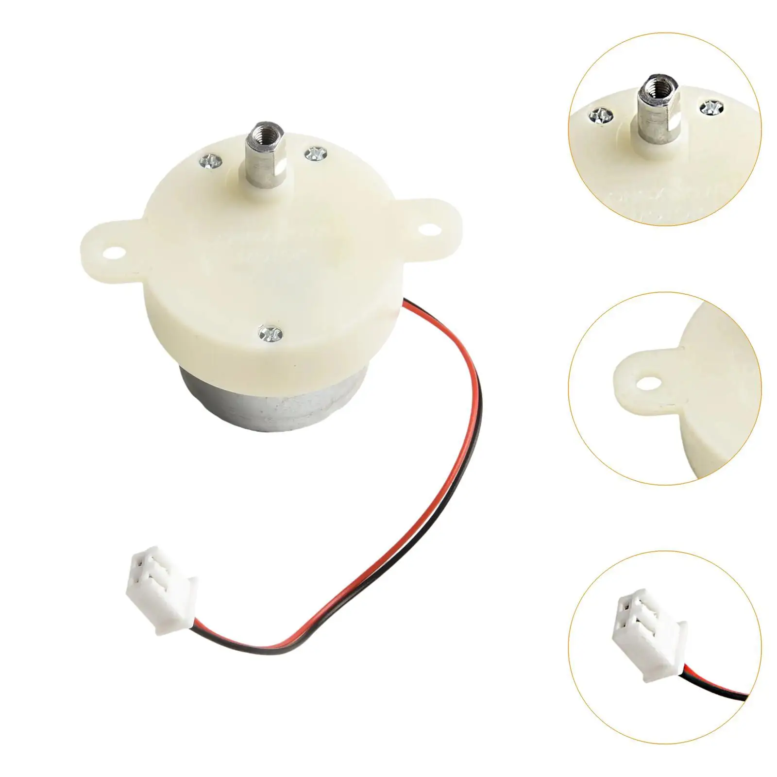 Reduction Motor Replacement High Torque Cylinder Shape Deceleration Reducing Motor 2 Wire Connecting Rotating Display Stand