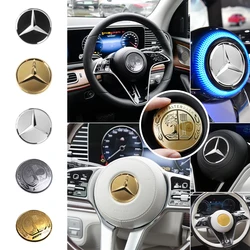 52mm 57mm Car Steering Wheel Badge Sticker Replace Decor For Mercedes Benz B/C/E/S Class A Class C200 GLC GLE CLA W166 W163 W221