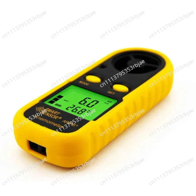 AR816 Plus Portable Digital LCD Wind Speed Anemometer, Handheld Air Speed Tester with Backlight & Temp Measurement
